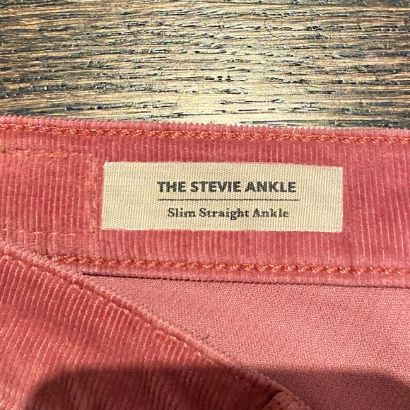 AG Slim Straight Ankle Rust Colored Corduroy Pants Size 25 R - Picture 10 of 11